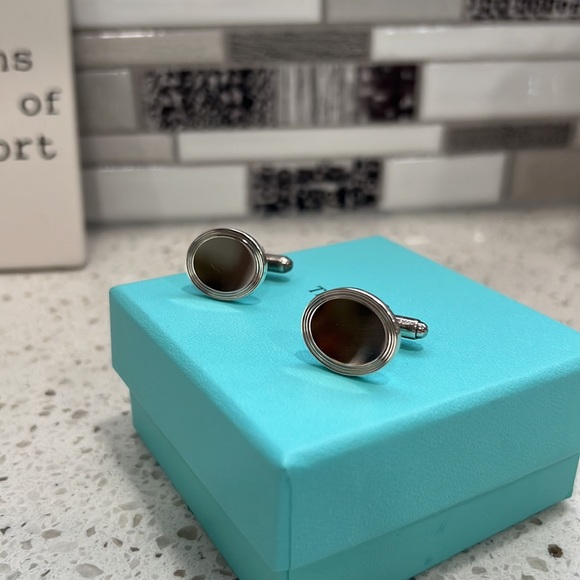 NEW Tiffany & Co. Sterling Silver Cuff Links - Picture 2 of 6